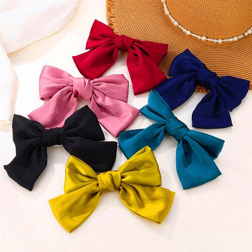 VKME Fashion Big Bow Hairpin Cute Red Barrette Pink Hair Cli