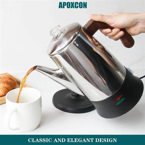 Electric Coffee Percolator Stainless Steel Coffee Maker with