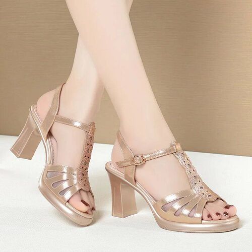 Elegant Block Heels For Women Fashion Summer High Quality