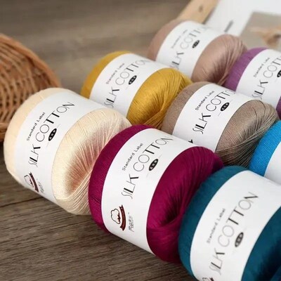 Silk Lace Cotton Milk Crochet Yarn Baby Hand-Knitted Warm So