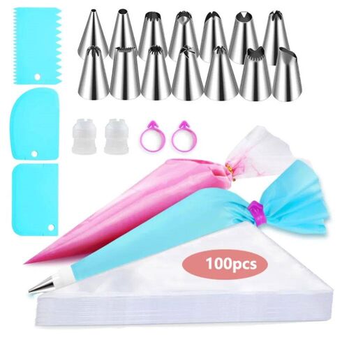 158/120PCs Piping Bags and Tips Set Cake DIY Decorating Kit