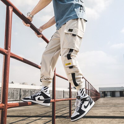 New Hip Hop Joggers Cargo Pants Men Harem Pants Multi-Pocket