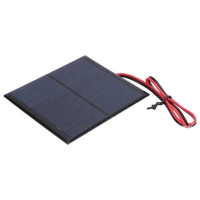 5Pcs Mini Solar Panel Epoxy Power Board Module + 30CM Red an