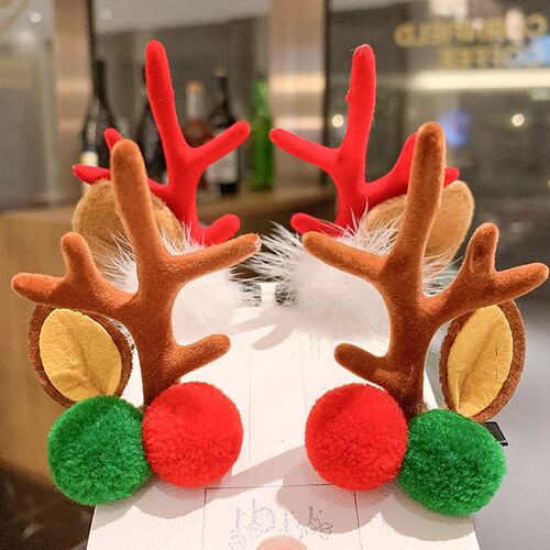 2pcs/set Christmas Hair Clips For Girls Cute Deer Ear Hairpi