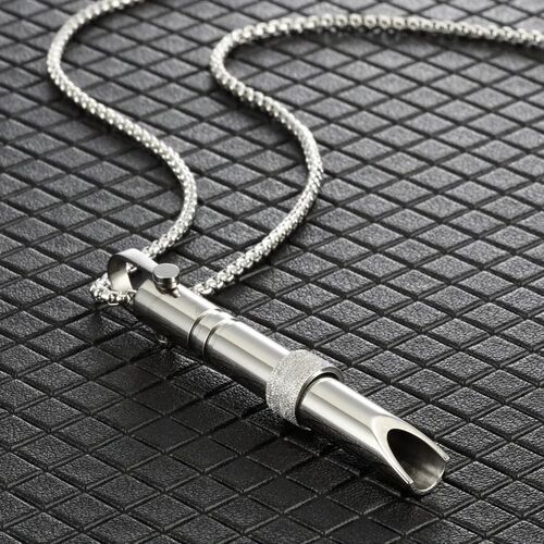 Fashion Stainless Steel Meditation Mindfulness Pendant Neckl