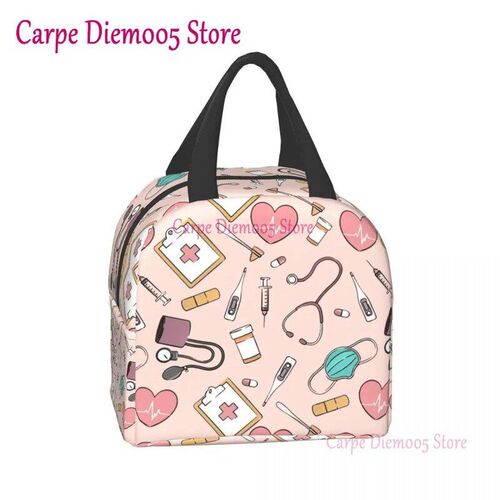 Funny Nurse Insulated Lunch Bag for School Office Nursing Po