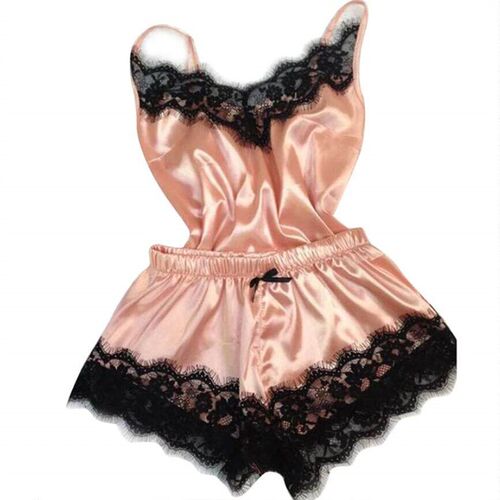 2023 New Women Bow Sleepwear Sleeveless Strap Nightwear Lace