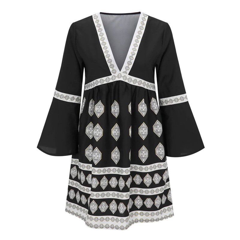 Tops Ladies Boho Loose Beach Party Elegant Dresses Vestidos图片