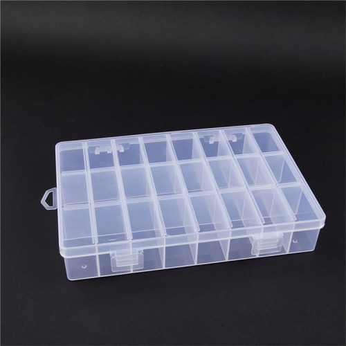 24 Grids Practical  Compartment PP Plastic Storage Box Round