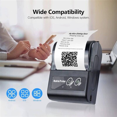 58mm Portable Printer Thermal Label Printer Wireless Receipt