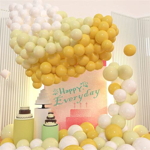 Balloon balloons decorate the scene set the birthday party