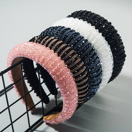 Luxury Full Diamond Hand-woven Beaded Headband Fashion Hair