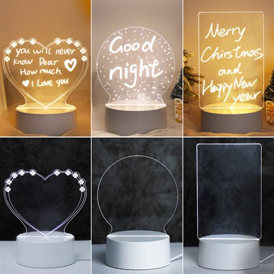 Note Board Creative USB Led Night Light Valentines Day Gift