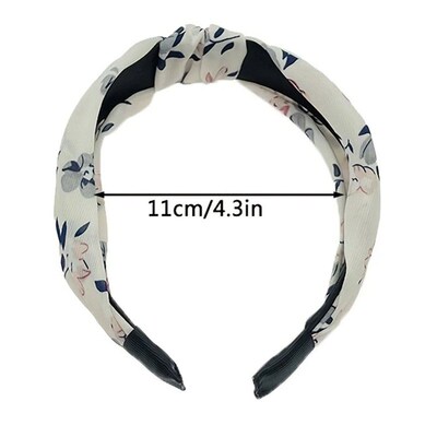 4pcs French Clashing Geometric Hair Bands Wide Edge Fabric K