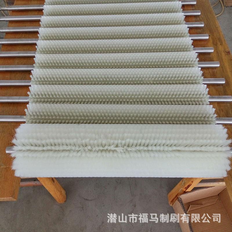 板面清洁设备铝合金毛刷辊 清洗除尘刷金属轴植毛辊工业设备毛刷