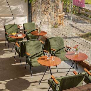 书吧餐厅甜品店奶茶店沙发咖啡厅桌椅组合网红洽谈酒吧清商用套装