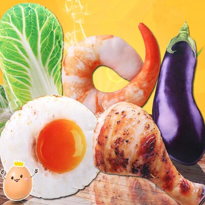 3D Simulation Chicken Leg Fruit Animals Dog Toys Stuffed Squ