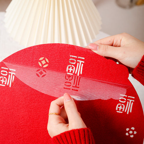 新年2023KT卡通门幅立体可爱过年福字门贴纸春节装饰布置凯迪猫贴