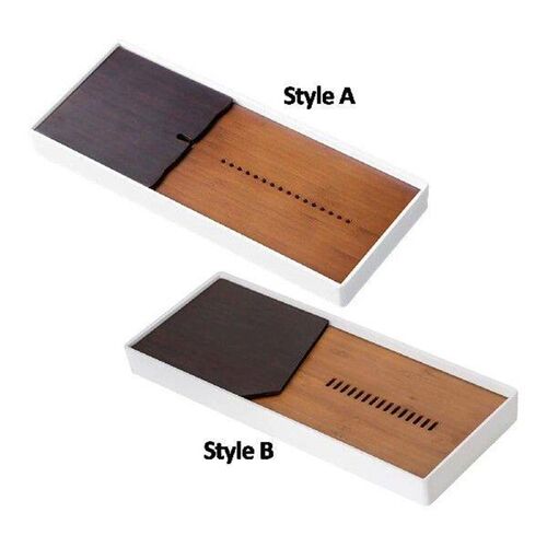 15inch Gongfu Tea Serving Tray Table Box Bamboo and Ceramic