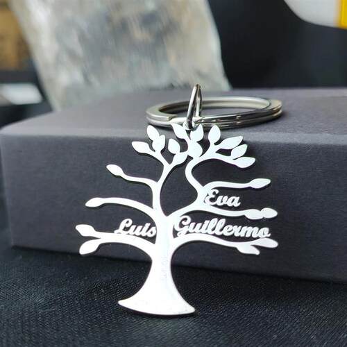 Custom e Of Life Name Keychain Personalized 1-6 Names Pendan