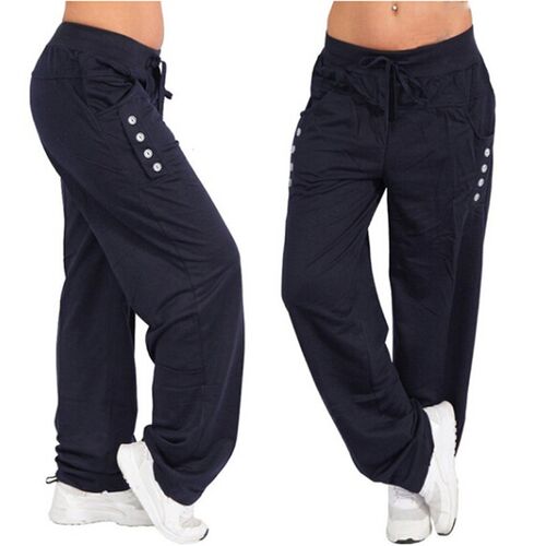 Spring Autumn Loose Casual Pants Women 2023 Black Gray Panta