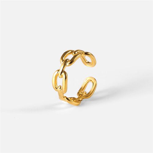 Wholesale Twisted Link Chain Open Rings Stainless Steel