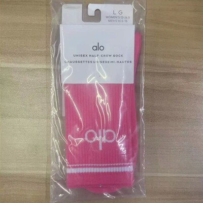 3 pairs ALO Cotton Yoga Long Socks Unisex Breathable Sweat A