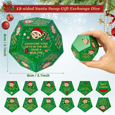 Christmas Gifts for 2025 Santa Swap Gift Exchange Dice骰子