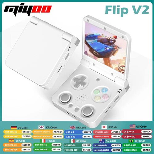 MIYOO Flip V2 Handheld Game Players 3.5IPS Screen Linux Sy