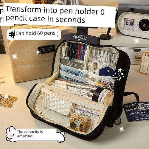 Canvas pen bag Girl Day pencil-box storage pencil case