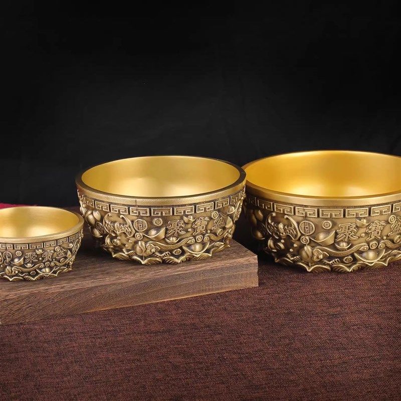 黄铜聚宝盆家居办公室店铺装饰工艺品摆件,家居饰品,国学摆件,淘宝优惠券,粉丝福利购,淘宝优惠卷