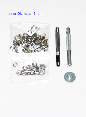 100sets Silver metal eyelets 4mm 5mm 6mm 8mm 10mm 12mm 14mm