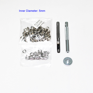 100sets Silver metal eyelets 4mm 5mm 6mm 8mm 10mm 12mm 14mm