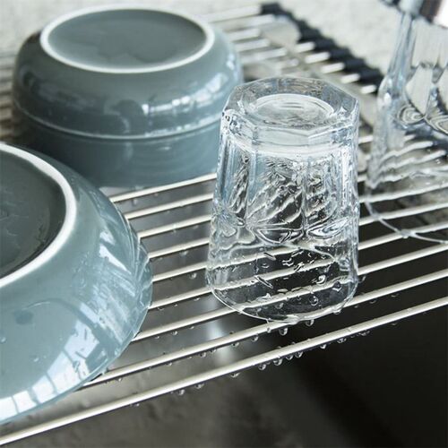 Kitchen Sink Drying Dish Rack Cup Holder Organizer Roll Stai