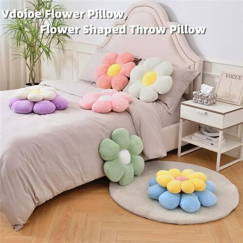 35CM Colorful Flowers Plush Pillow Plant Petal Cushion Stuff