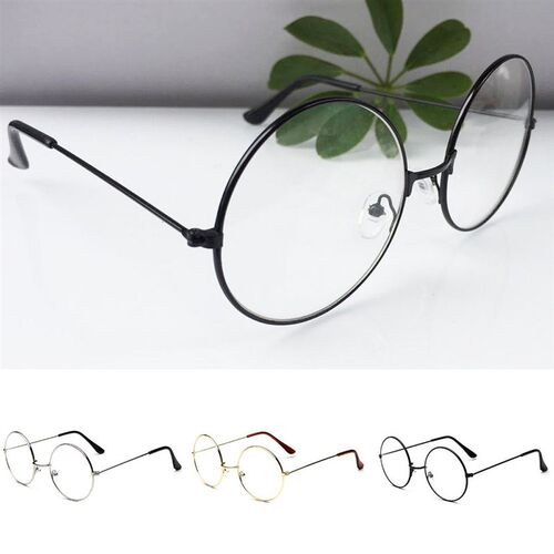 Women Men Fashion Vintage Retro Metal Frames Clear Lens Glas