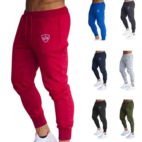 black Dark Trousers For Men Sweat pants Track Jogging white