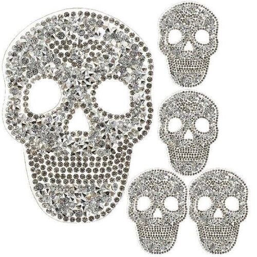 5 Pcs Skull Patches for Vests Jeans Lightweight Compact