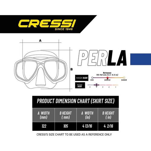 Cressi Perla Snorkeling Set - Adult Diving Mask with Dry Sno
