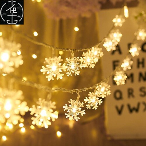 Snowflake LED Light Christmas Decorations For Home Hanging