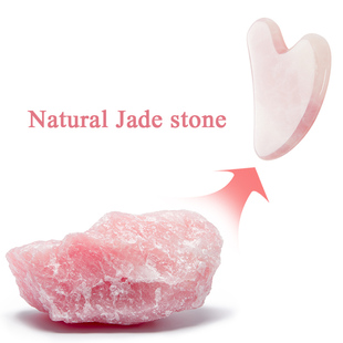 Natural Rose Jade Gua Sha Gouache Scraper Massager for Face