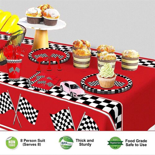 New Red Racing Car Theme Party Decoration and Table Accessor