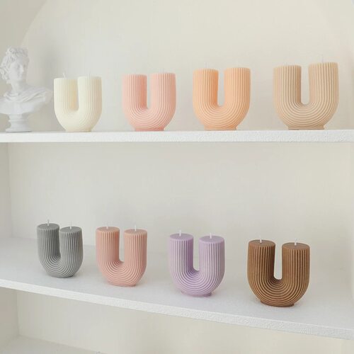 Striped Arch Silicone Candle Mold U-shaped Aromatherapy Plas