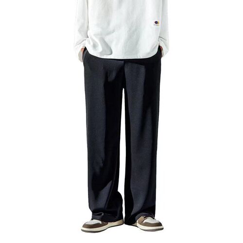 Ice Silk Casual Pants Mens Spring Thin teny All-match aggin