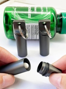 Travel Mini Case Pill Organizer Box, Waterproof Aluminum Des