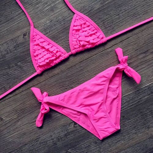 Girls Swimwear Bikini Menina Cute Kids Two Pieces Swimwear Q