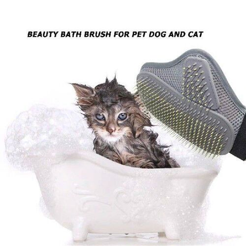 Deshedding Gloves Soft Bristles Dog Massage Gloves