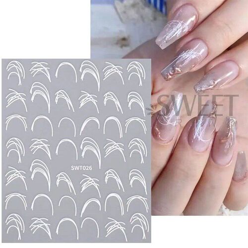 Spider Gel Line Nail ers Metal Silver White Irregular Graffi
