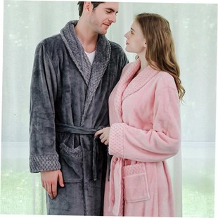 特价浴袍情侣款睡衣 winter pajamas gown women men bathrobe
