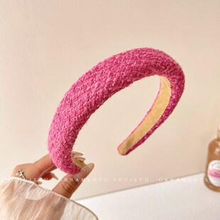 Pink Headband for Women 2025 High Cranial Dome Wide Side Swe